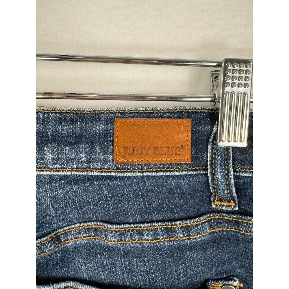 Judy Blue Slim fit distressed dark jeans skinny‎ stretchy sz 30